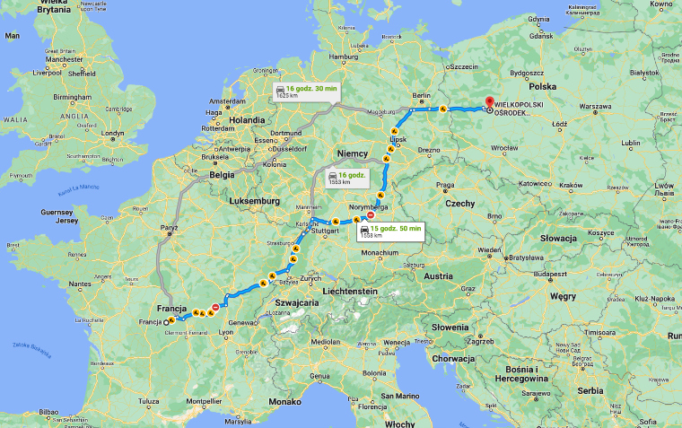 Logotyp producenta Mapa dojazdu na Krajowe Dni Pola 2023 z Francji w Zachodniej Europie - Krajowe Dni Pola 2023 Sielinko