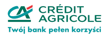 Logo sponsora Credit Agricole - Krajowe Dni Pola 2023 Sielinko